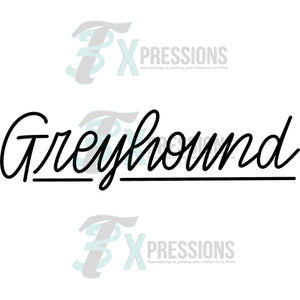 Hand Lettered Greyhound