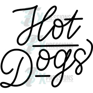 Hand Lettered Hot Dogs