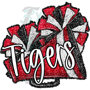 Personalized Red and Black Cheer