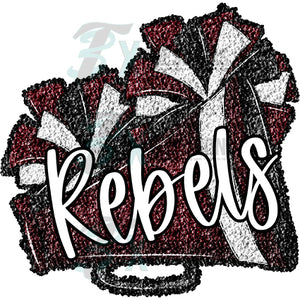 Personalized Maroon and Black Cheer