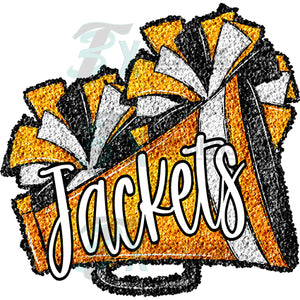 Personalized Yellow and Black Cheer