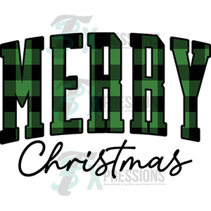 Green Plaid Merry Christmas