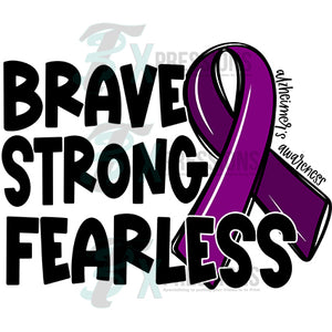 Strong Brave Fearless Alzheimer's Awareness