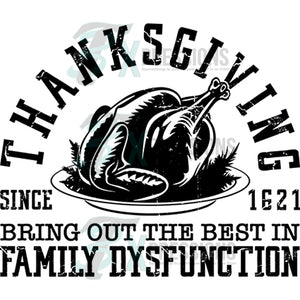 Family Thanksgiving all black