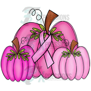 Pink Breast Cancer pumpkins