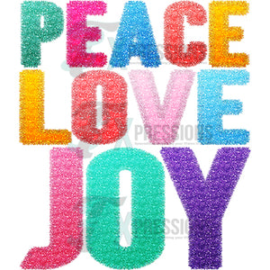 Tinsel Peace Love Joy