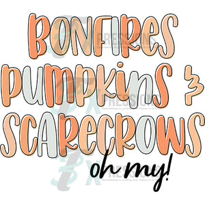 Bonfires Pumpkins & Scarecroes oh my