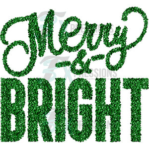Merry and Bright Green Sequin