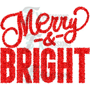 Merry and Bright Single Red Sequin