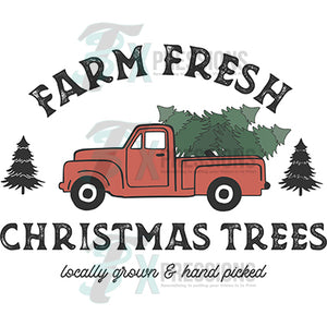 Farm Fresh Christmas Trees red truck