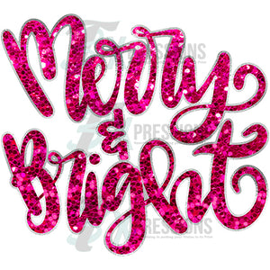 Merry and Bright pink