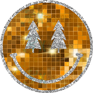 Gold Christmas Tree Smiley