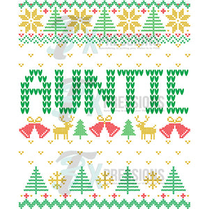 Ugly Sweater Family Names AUNTIE