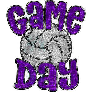 Game Day Volleyball Purple