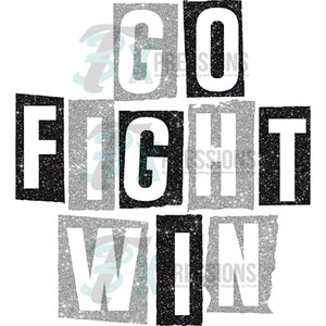 Go Fight Win Gray and Black