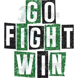 Go Fight Win Green and Black
