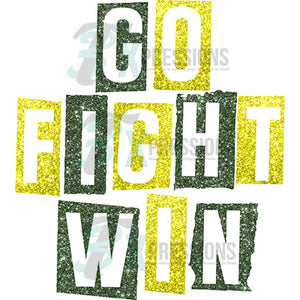 Go Fight Win Green and Yellow Gold