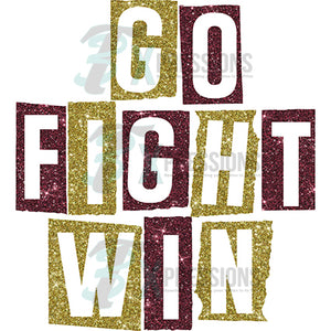 Go Fight Win Maroon and Gold