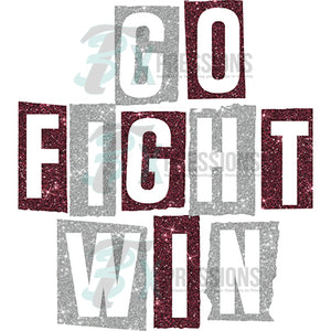 Go Fight Win Maroon and Gray