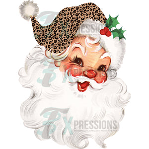 Leopard Hat Santa
