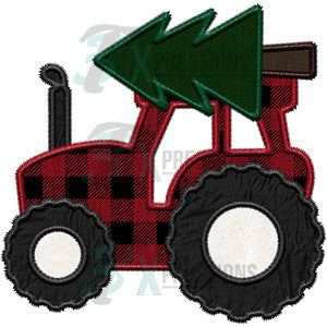 Plaid Christmas Tractor