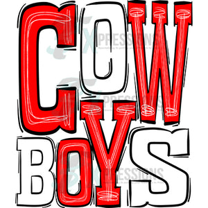 Cowboys red and white