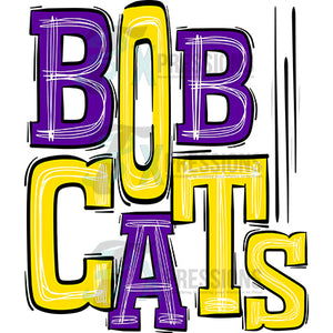 Bobcats Purple and Yellow