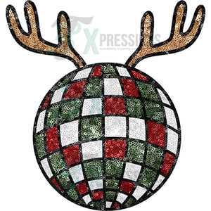 Christmas Ball Antlers Sequin