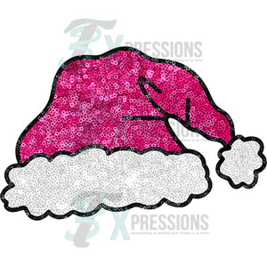 Christmas Hat Pink Sequin