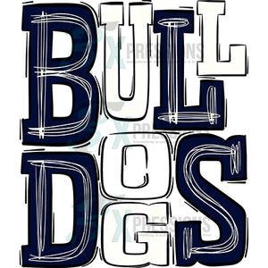 Bulldogs Navy and White