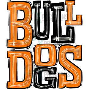 Bulldogs Orange and Black