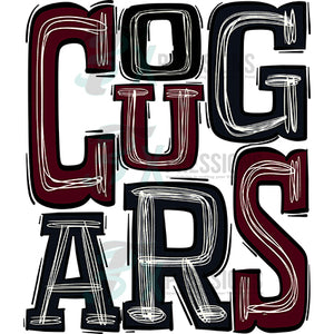 Cougars Black and Maroon