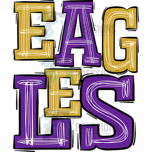 Eagles Purple Gold