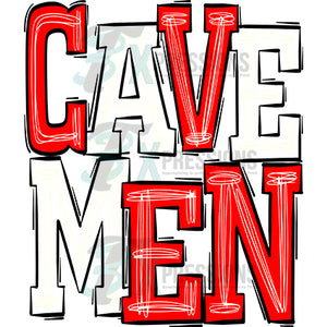 Cavemen White and Red