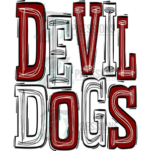 DEVIL DOGS-MAROON-WHITE