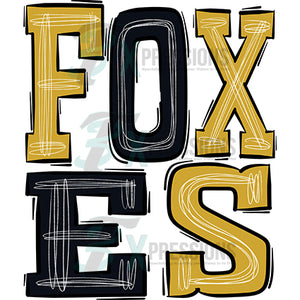 FOXES-GOLD-BLACK