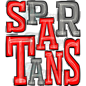 Spartans Red Gray