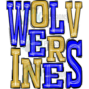 Wolverines Royal and Gold