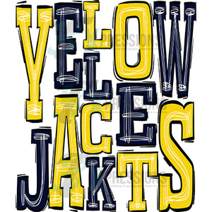 Yellow jackets Navy and Yellow