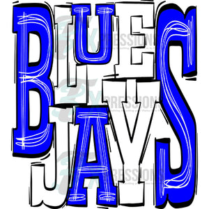 Blue Jays Royal Blue and White