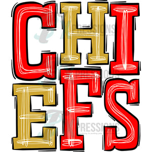 Chiefs red gold