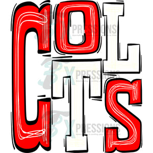 Colts red white