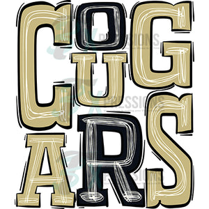 Cougars Black and Vegas Gold