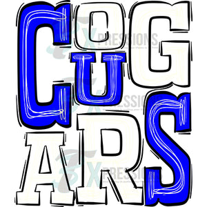 Cougars Royal Blue and White