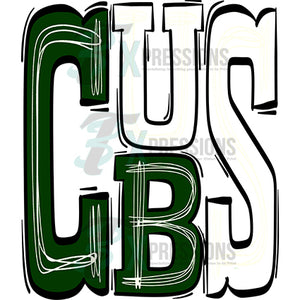 Cubs Green and White