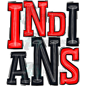 Indians Red and Black