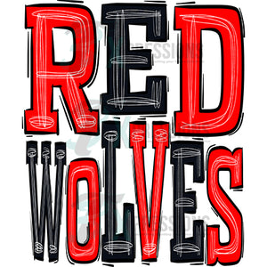 RED WOLVES-RED-BLACK