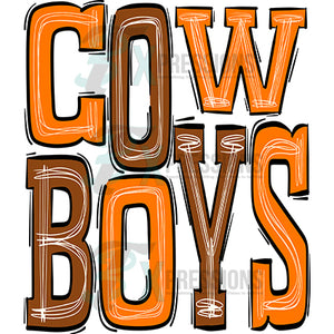 cowboys -orange-brown