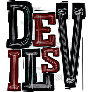 Devils Maroon Black