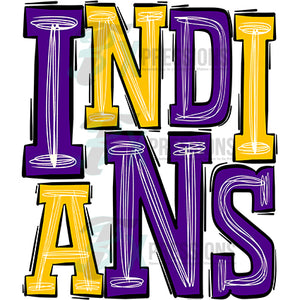 Indians Purple and Yellow